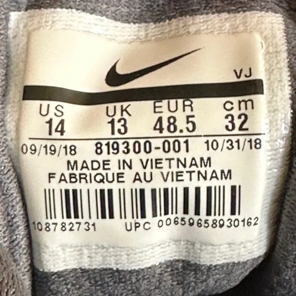 Nike Revolution 3 Mens Running Shoe Size 14 - 819300-001 - Dark Grey/Black/White - Picture 6 of 6